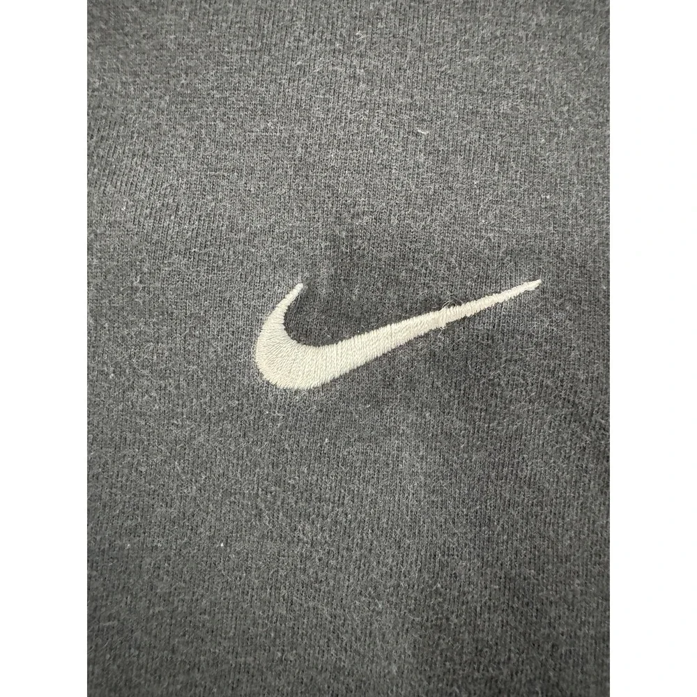 Vintage Nike‎ Polo Shirt Mens Large Black 100% Cotton Swoosh Logo Casual 90s